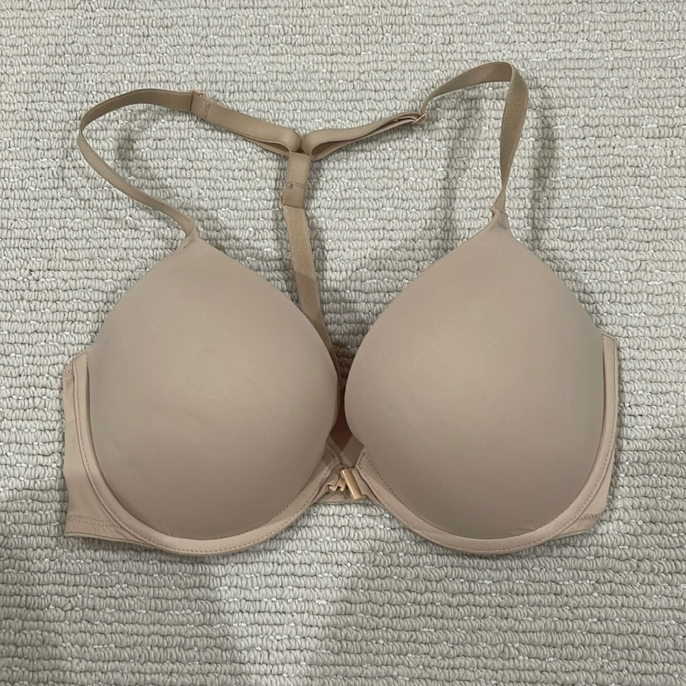 Pink Victorias Secret Wear Everywhere Push-up racer back bra